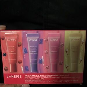 LANEIGE Lip Glowy Balm Set - Berry, Purple, Pink, Peach